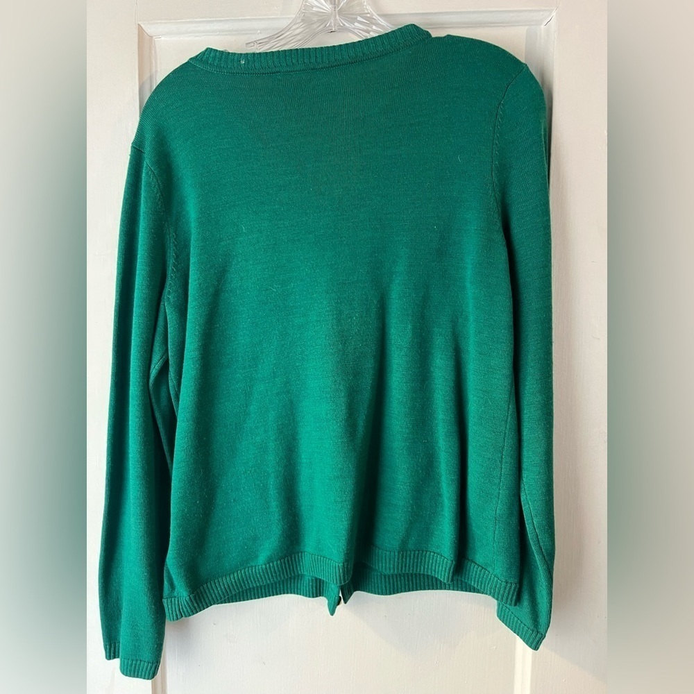 Talbots Merino Wool Cardigan Gold Buttons L petite - Picture 6 of 7